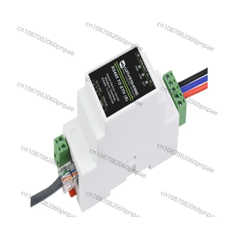 

Waveshare 2pcs/lot Industrial Modbus RS485 Serial Server, RS485 to RJ45 Ethernet, TCP/IP to Serial, Rail-Mount, POE function