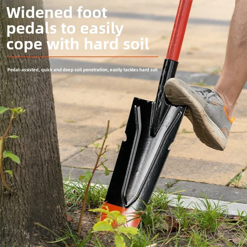 Agricultural Manganese Steel Digging Shovel with Long Handle Weeding, Tree Planting, Yam Digging, Trenching, Transplanting,