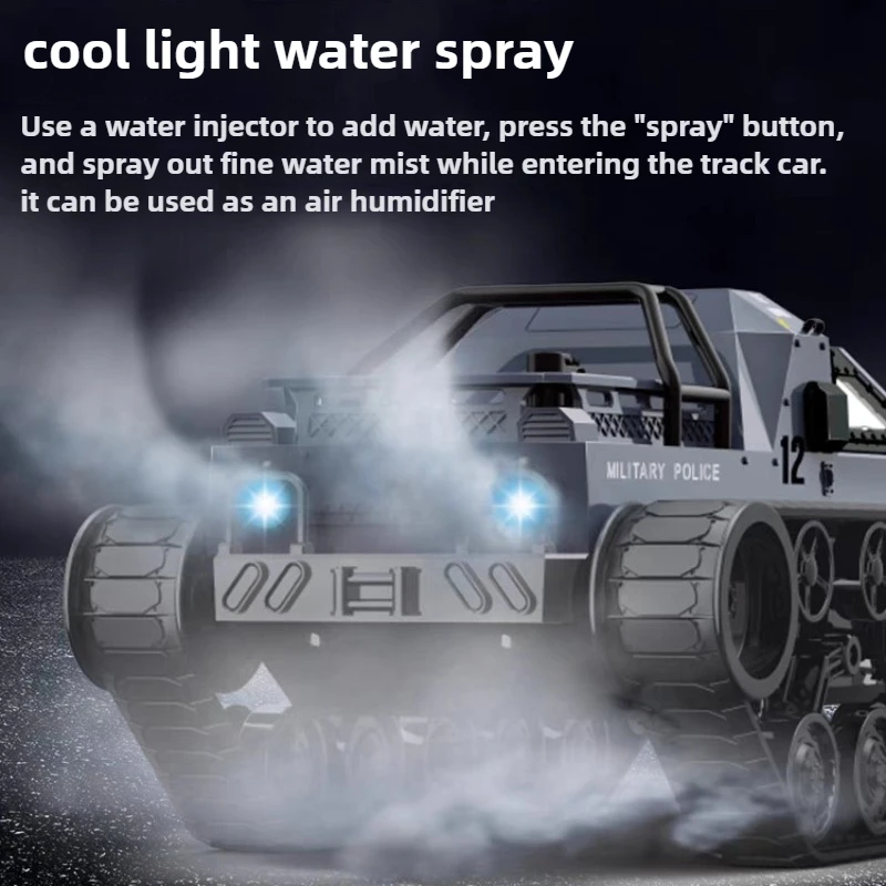 Cool Stuff Toy Tank Gift-1:12 High-speed Rc Drift Car,Climb Off-road Rc Cars,Fart Spray Track Rc Tank Model,Kawaii Toys For Boys