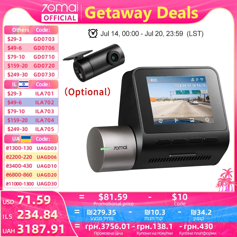 видеорегистратор xiaomi yi 1080p car wifi