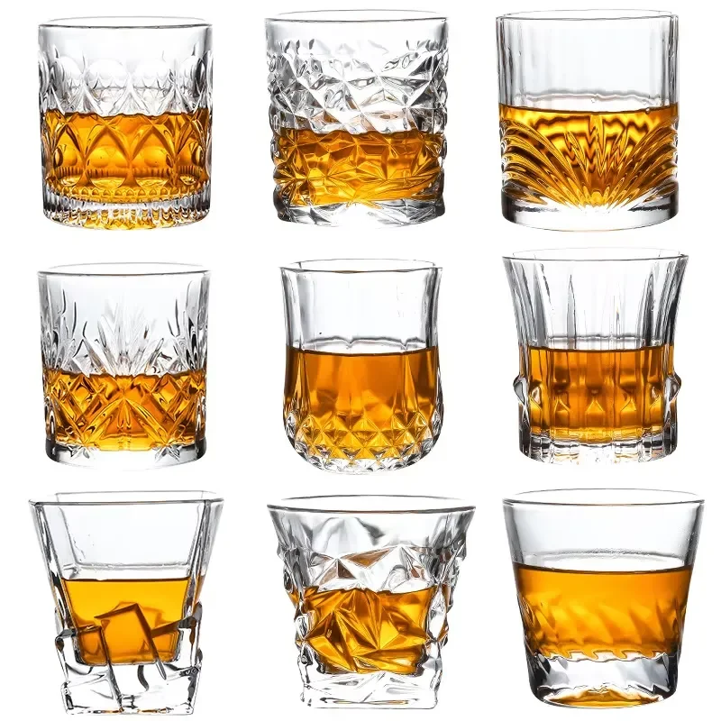 for Vintage Whiskey Glasses Deluxe Diamond Crystal Modern Design Wholesale Bar Use
