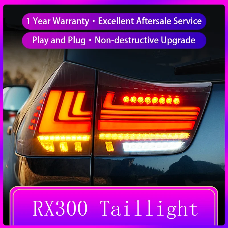 Taillights For Lexus RX330 RX350 RX400h 2004-2008 DRL Rear Lamp Turn Signal LED Bulbs Modified Brake Automatic Car Accessories