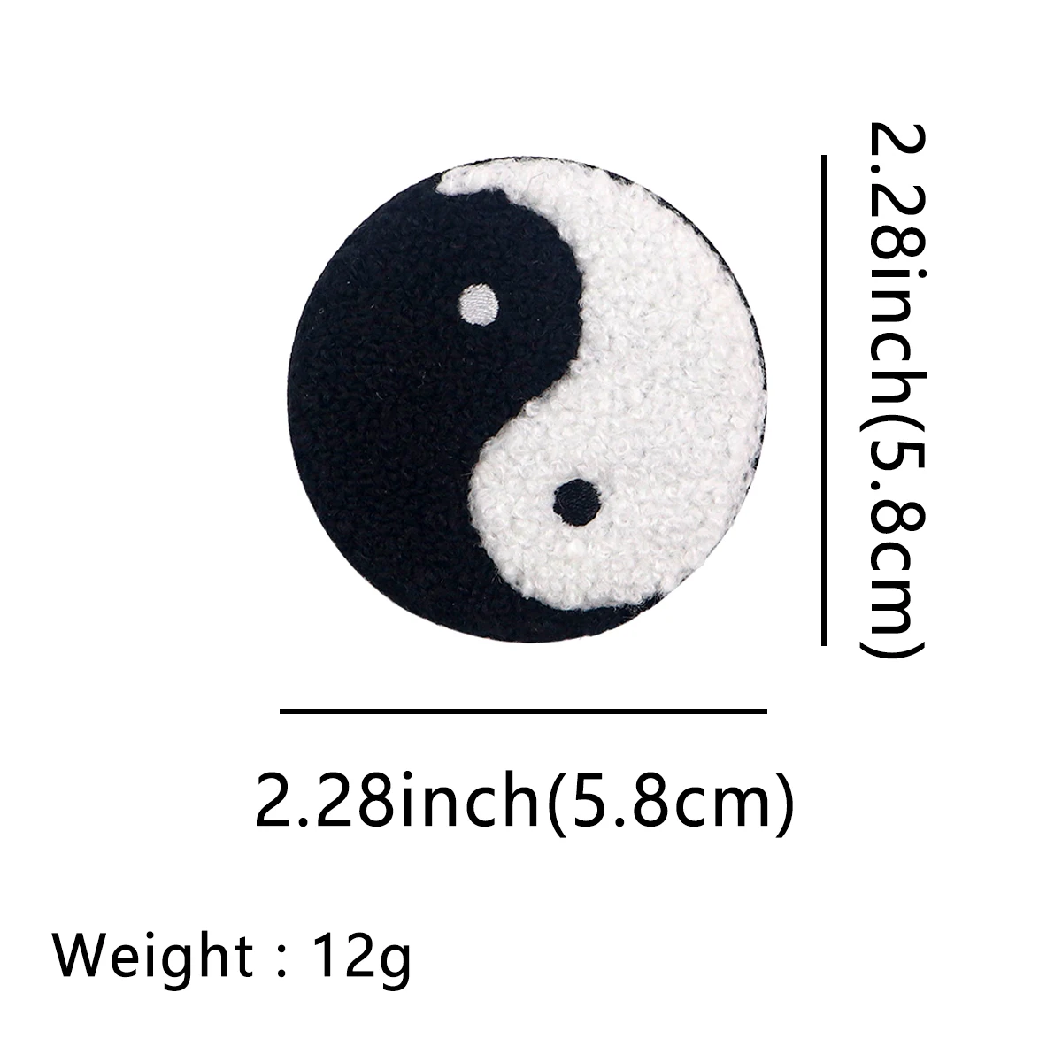 Eight Trigrams Array Button Lapel Pins Tinplate Brooch Towel Embroidery for Backpacks Briefcase Badges on Backpack