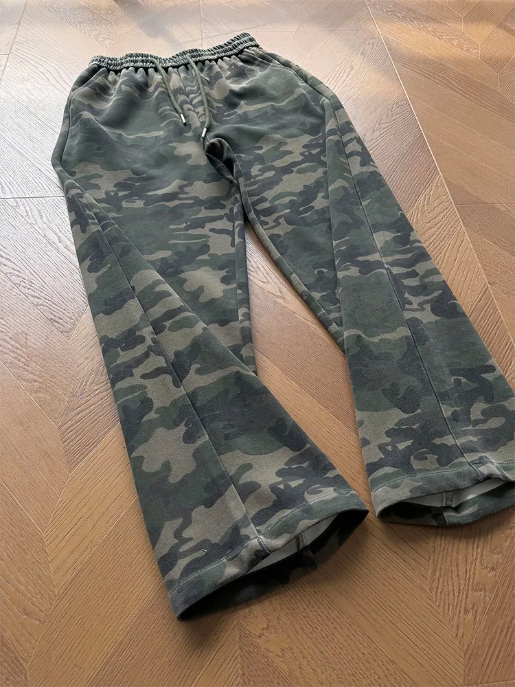 Retro Hip Hop  Knife  Sweatpants Men's Women's Slim Fit Wide Leg Casual Micro Flared Straight Leg Sports Long Tro... - view 5