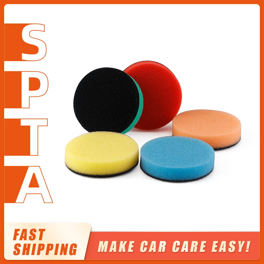 SPTA 1inch 2inch 3inch Mini Buffing Polishing Pads Car Detailing Polish Pads 5pcs/set