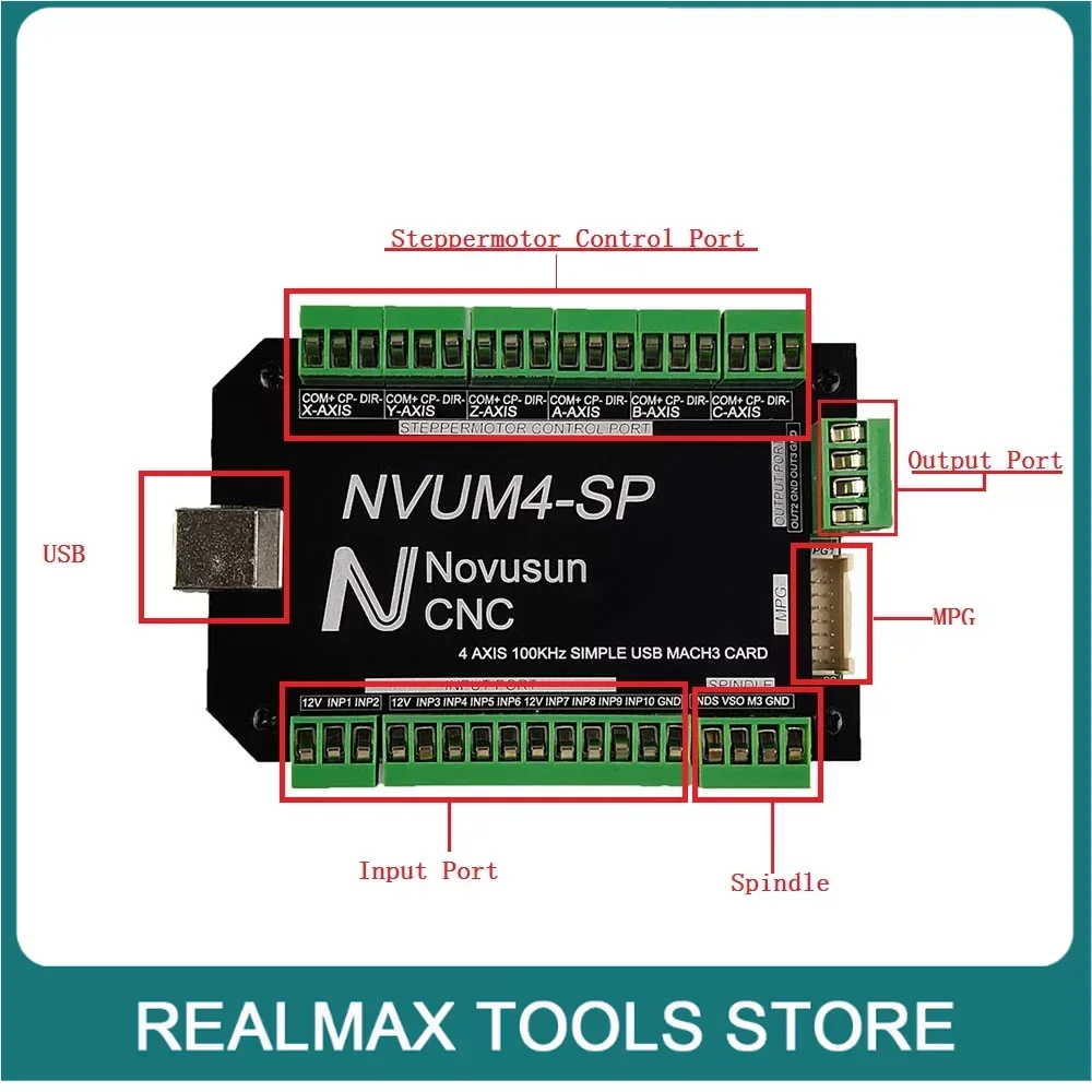 

Mach3 USB interface NVUM-SP cnc motion controller nvcm 3/4/5/6 axis cnc motion control card metal case does not