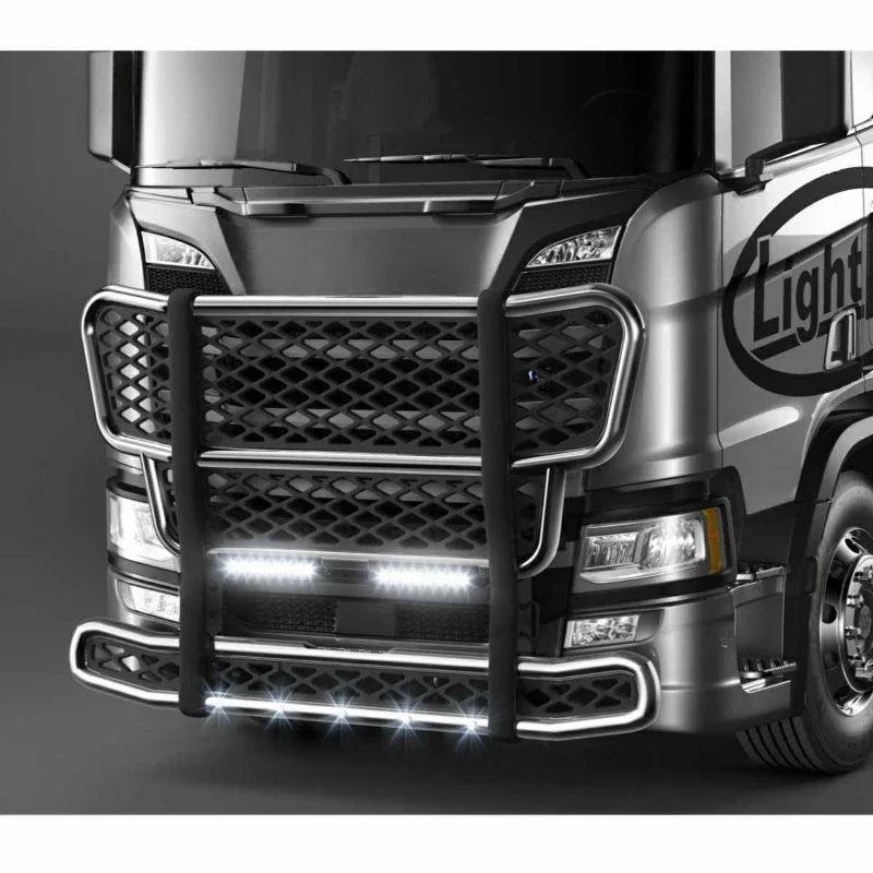 LED 1 Set Crash Barrier Cattle Pen for 1/14 Tamiya RC Truck For scania 770s For volvo 56360 For man