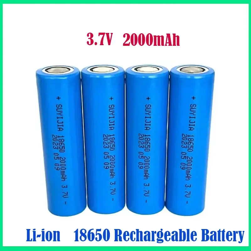 ICR18650 2000mAh 3.7V Rechargeable Battery Lithium Ion Bright Flashlight Headlight Electric Toys Medical Equipment Notebook