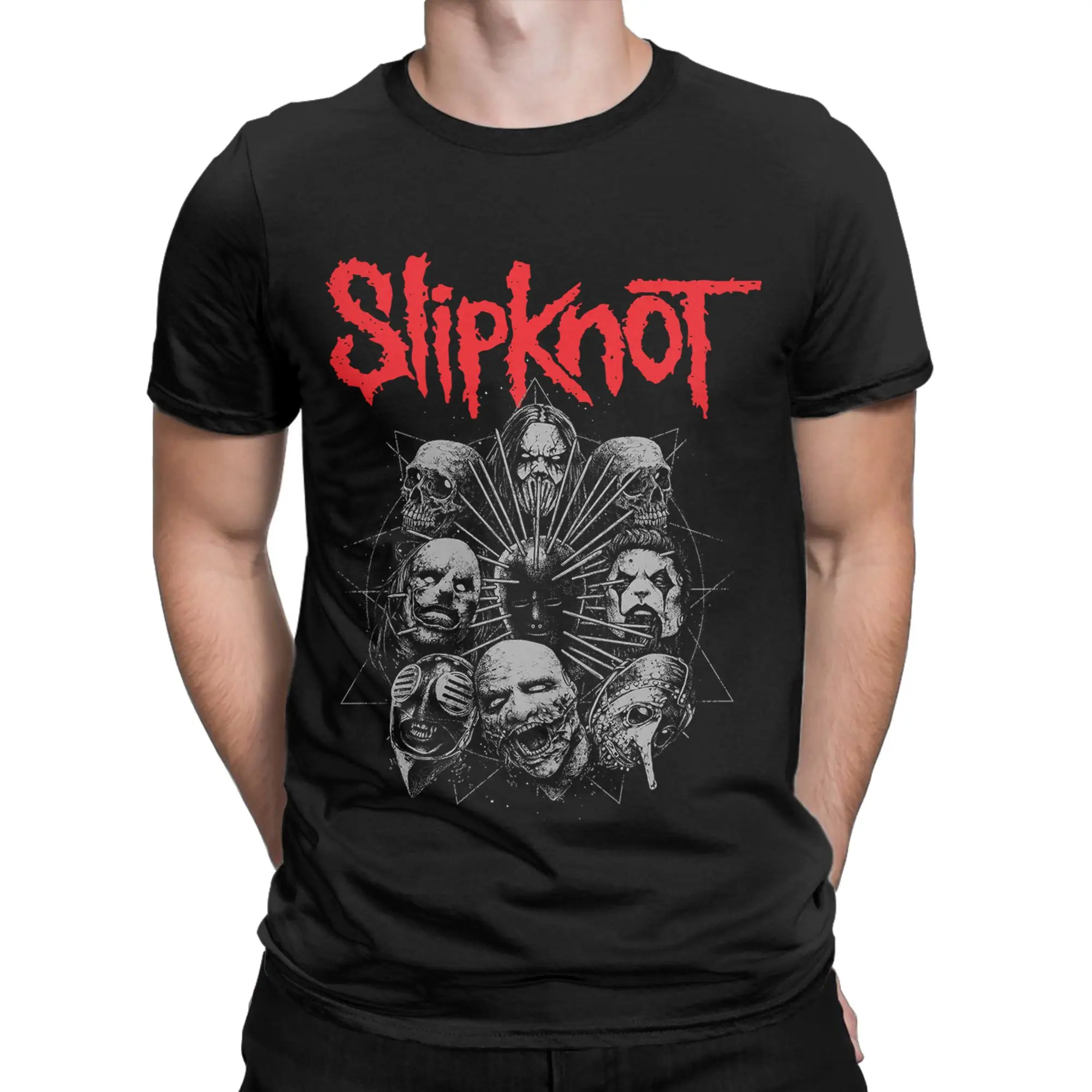 

Футболка унисекс Slipknotes Rock Metal Band Merch, футболка из 100% хлопка, модная футболка, одежда