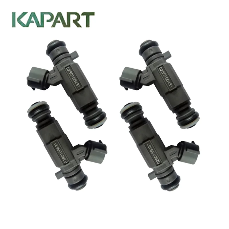 

4PCS 0280156431 Fuel Injector Nozzle fit For Mitsubishi V3 4A91 Buick LaCrosse Rendezvous Cadillac CTS SRX STS 3.6L 2004-2008