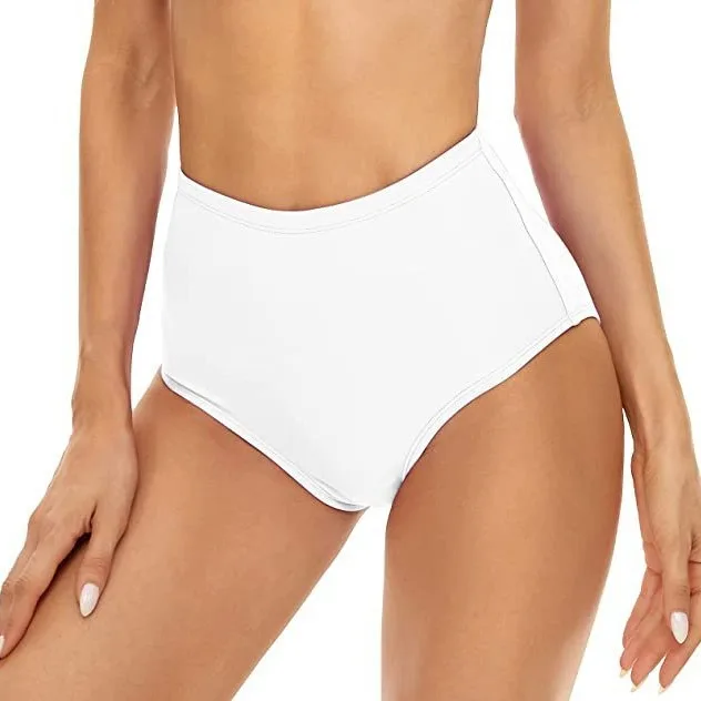 

New High-Waist Faionable Women's Bikini Swimwear Top And Bot Separate Design Versatile Sli Swimming Trunks