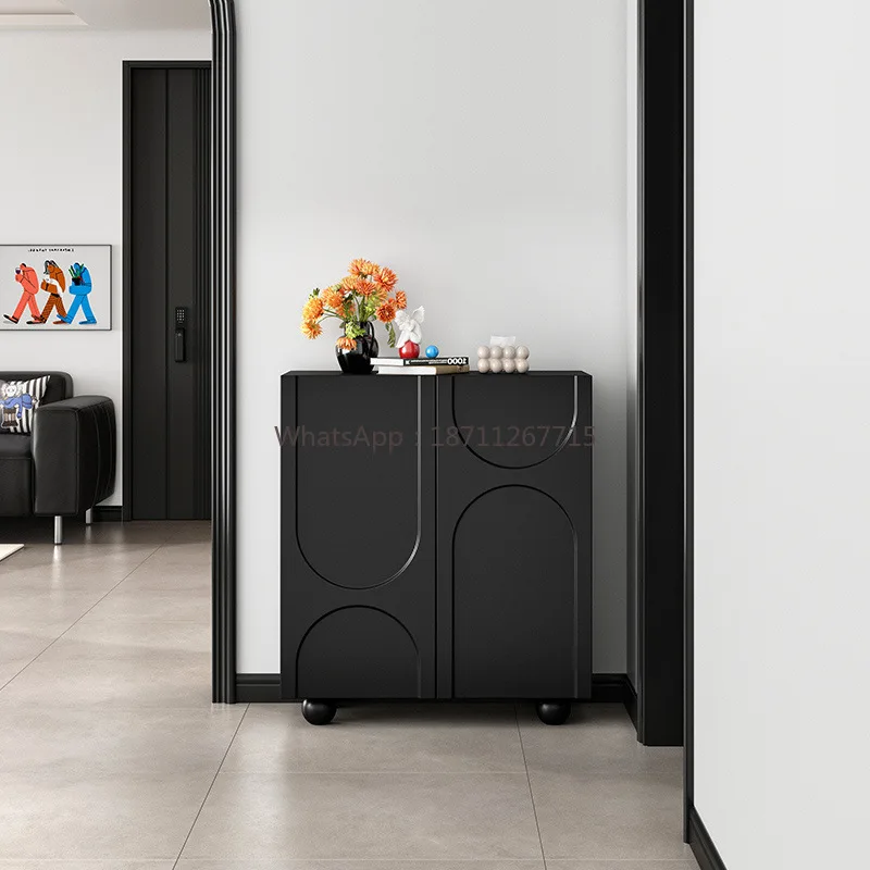 All-in-one wall-mounted entryway storage cabinet - multi-tier shoe rack for doorways and hallways