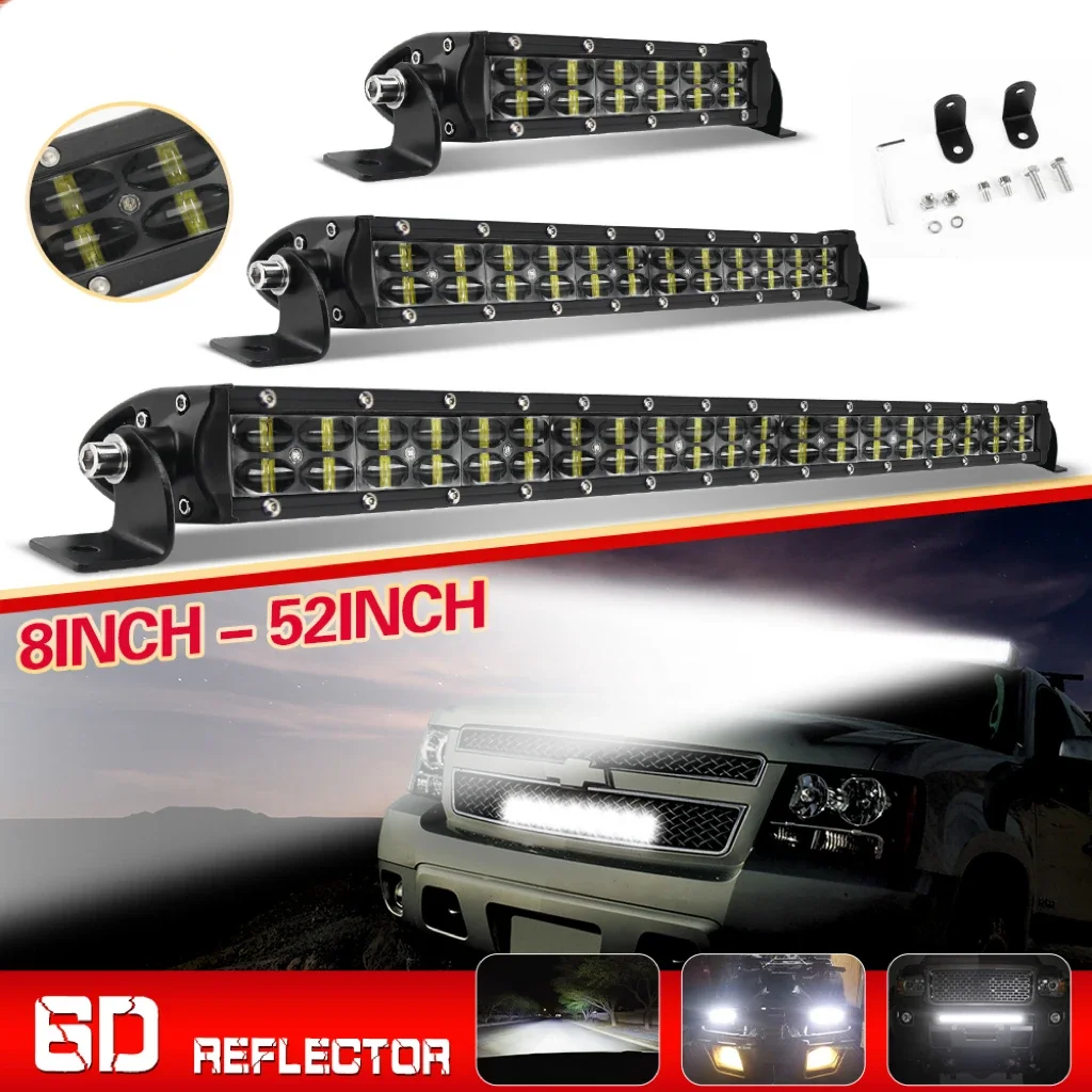 HAOLIDE 22INCH 32INCH Led Light Bar 6000k Flood Spot Combo Led Driving Light for off-road use 4x4 SUV ATV Boat 12V 24V IP68