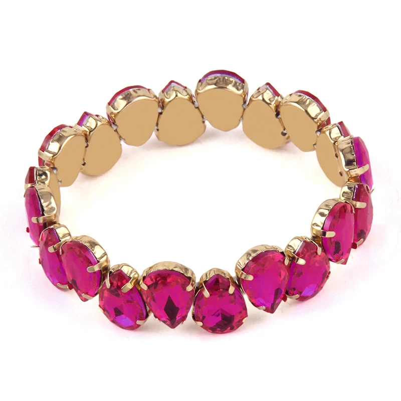 RH Fashion Bohemian Jewelry Elasticity Dorp Crystal Bracelets For Women Jewelry Gift