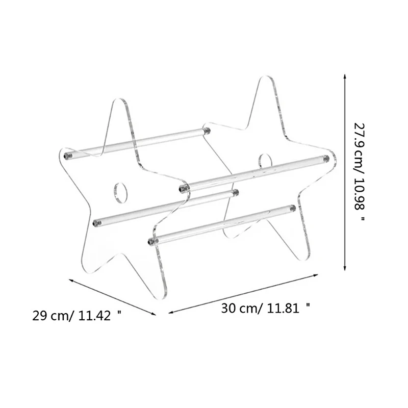 1 st Display Rack Draagbare Acryl Display Standhouder Veelzijdige Plank Showcase Rack Voor Boeken Albums Records Woonaccessoires