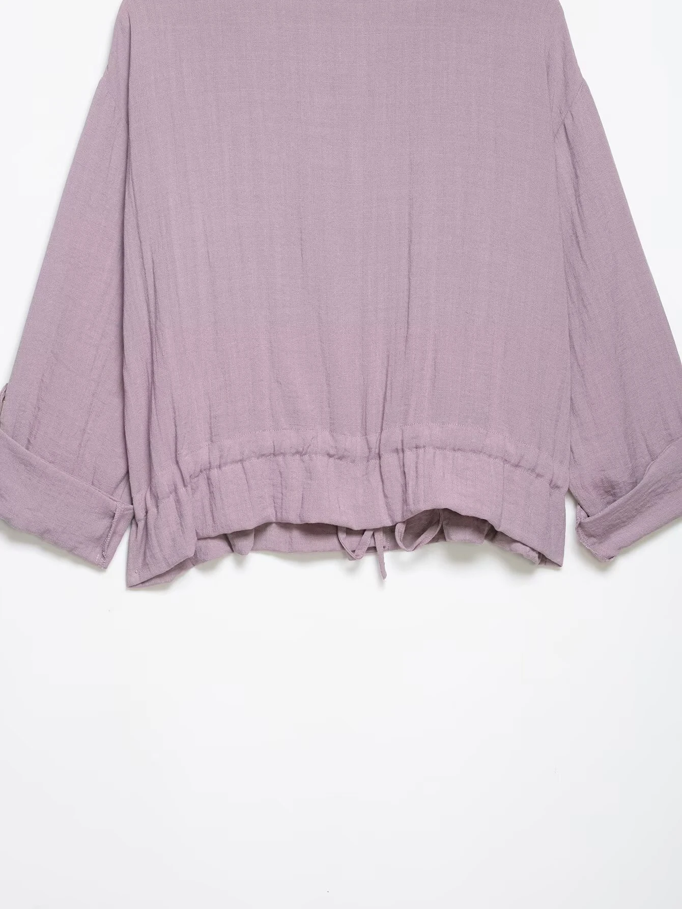 Europäischer und amerikanischer Stil Damenbekleidung Neu 2026 Modische Vielseitige Einfarbige Kurze Jacke mit Revers und Aufrollbaren Ärmeln – Detail 10
