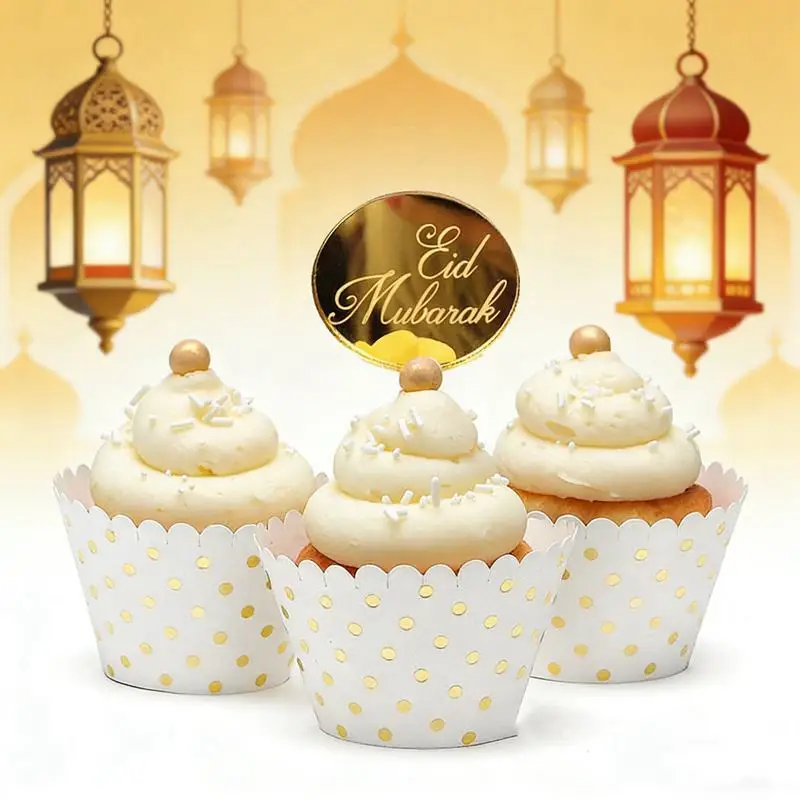 8 stücke Acryl Eid Mubarak Kuchen Topper Ramadan Dekoration Islam Festival Party Decor Kareem Mubarak Muslimischen Partei Liefert 2026