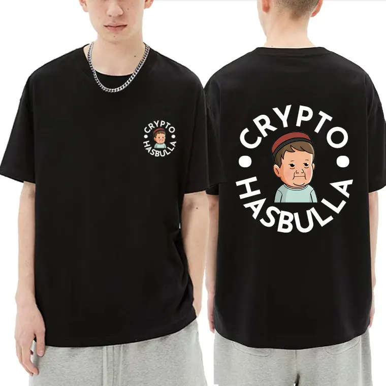 

Funny Hasbulla Crypto Fighting Meme T Shirts Mini Khabib Blogger Print T-shirt Men Women Cartoon Oversized Loose Crewneck Tshirt