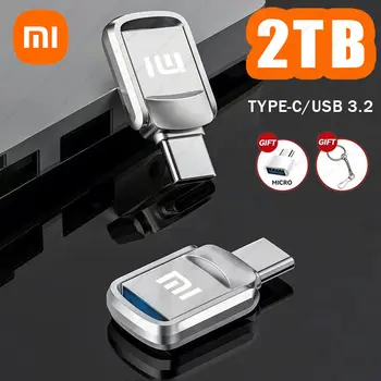 XIAOMI 2TB kovový USB flash disk 2 v 1 OTG 1TB 512GB USB flash disk 256GB 2TB USB 3.2 flash disk Memory Stick typu C pro mobilní telefon PC 6 nejlepší prodej 512GB USB flash disk - №5