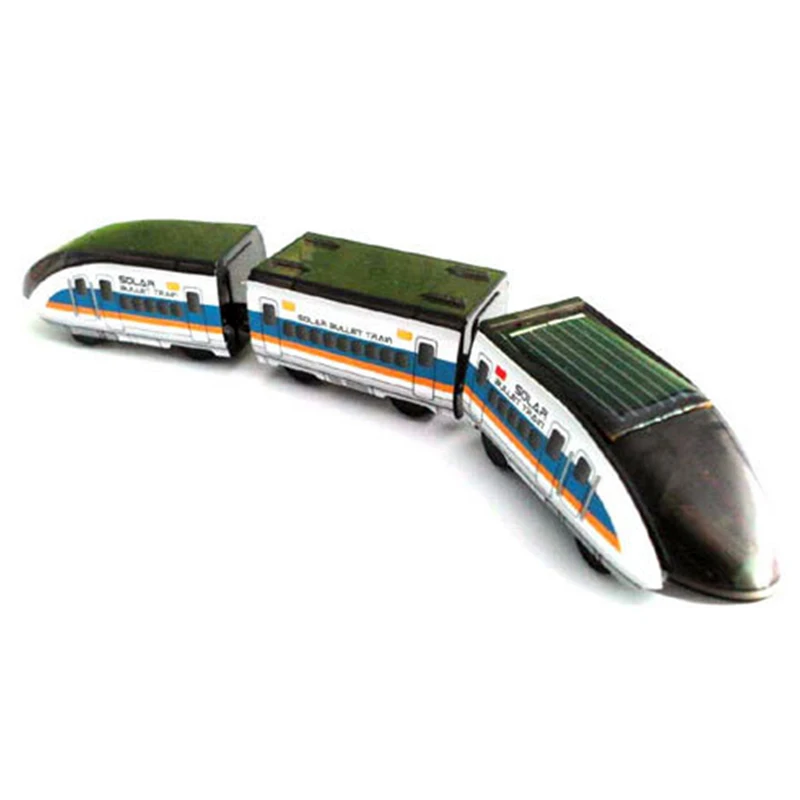 Newest Creative Solar High Speed Train Model DIY Educational Science Students Equipment Self-assembled Kids Novelty &