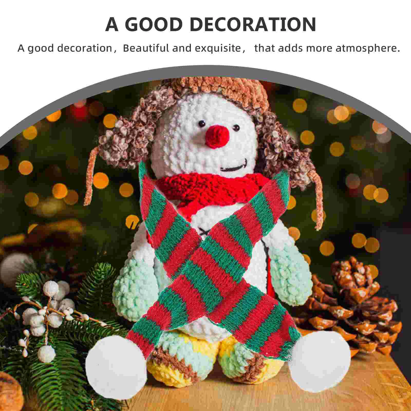 Bottle Decorative Scarf Christmas Scrarf for Little Pet Snowman Mini Tiny Dog Toys