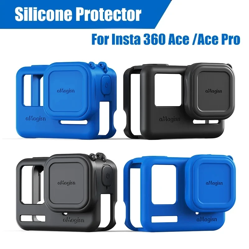 aMagisn Silicone Cover Protective Case for Insta360 Ace Pro Rubber Protective Case Sports Camera Protective Accessory