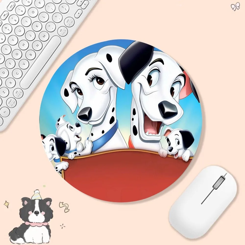 Disney One Hundred and One Dalmatians  Mousepad Small Round Speed Version Game Computer Keyboard Office Table Mat PC Mouse mat