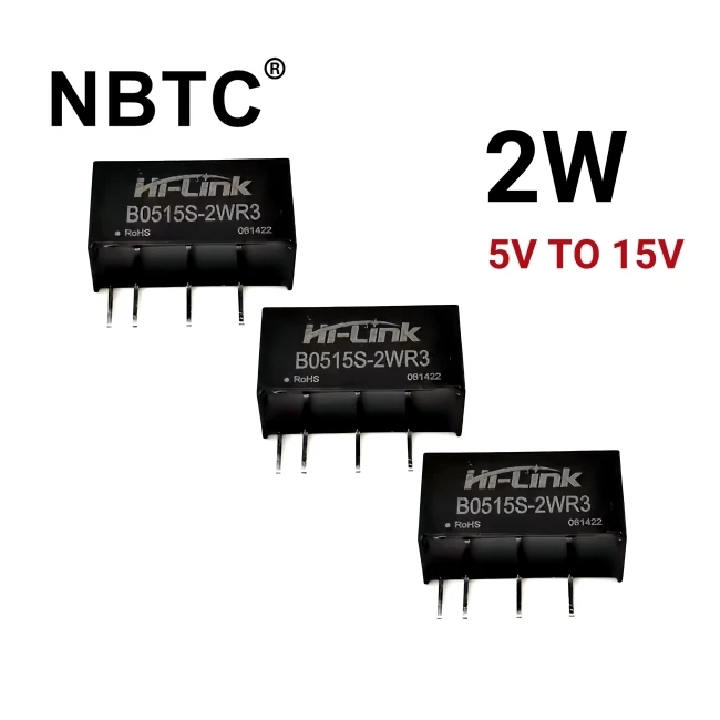 Kleine größe B0515S-2WR3 5v zu 15v 133ma 2w einzel ausgang dc dc wandler power module 90% effizienz B0515S-2W für smart home