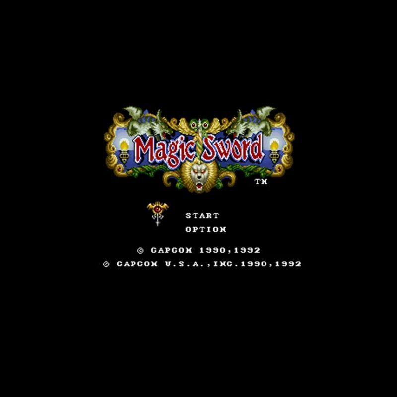 

16-битная большая серая игровая карта Magic Sword NTSC для игроков в США 46Pin