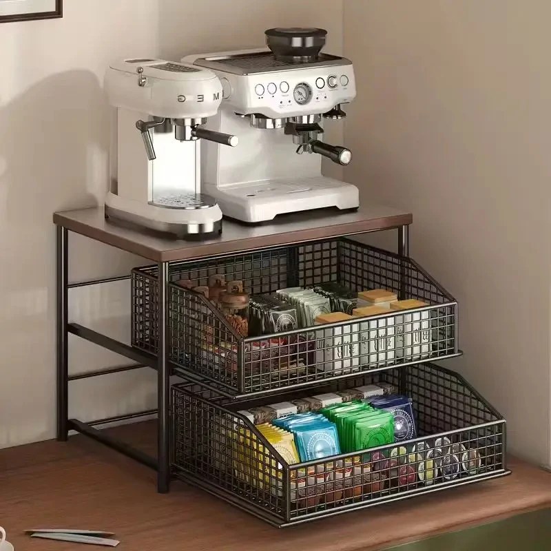 Kitchen Countertop Organizer – Multi-Use Shelf for Microwave, Spices, Coffee Machine & Printer