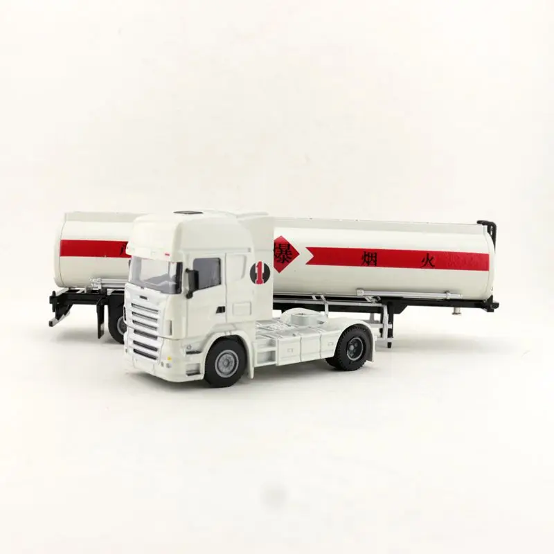 1:50 Scale Tank Container Transport Truck Diecast Alloy Toy Vehicle Model Engineering Toy Car Educational Collection Gift Kid