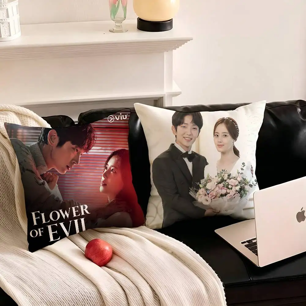 1pc Tv Series Flower Of Evil Pillow Case Fashion Square Pillowcase Bedroom Sofa Room Ins Decoration Leisure