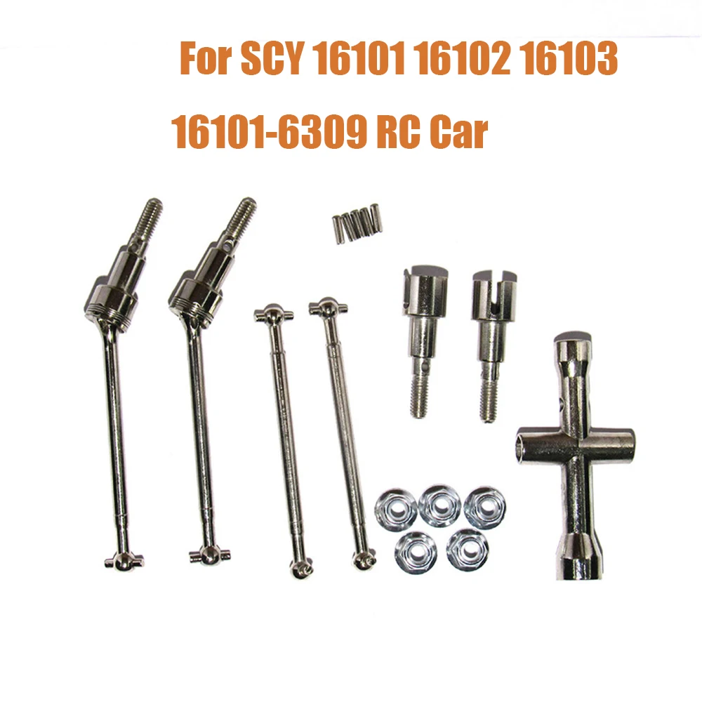 

Metal Front and Rear Drive Shaft CVD for SCY 16101 16102 16103 16201-6309 1/16 Brushless RC Car Upgrades Parts