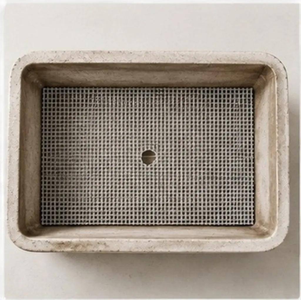 30Pcs Flower Pot Bottom Hole Mesh Pad Rectangular Plastic Grid Mat Breathable Reusable Portable Indoor Outdoor Bonsai Planters