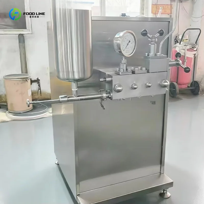 CE Industrial High Pressure Homogenizer 1000L/H Output For Milk Dairy Juice Beverage Manufacturing Equipment