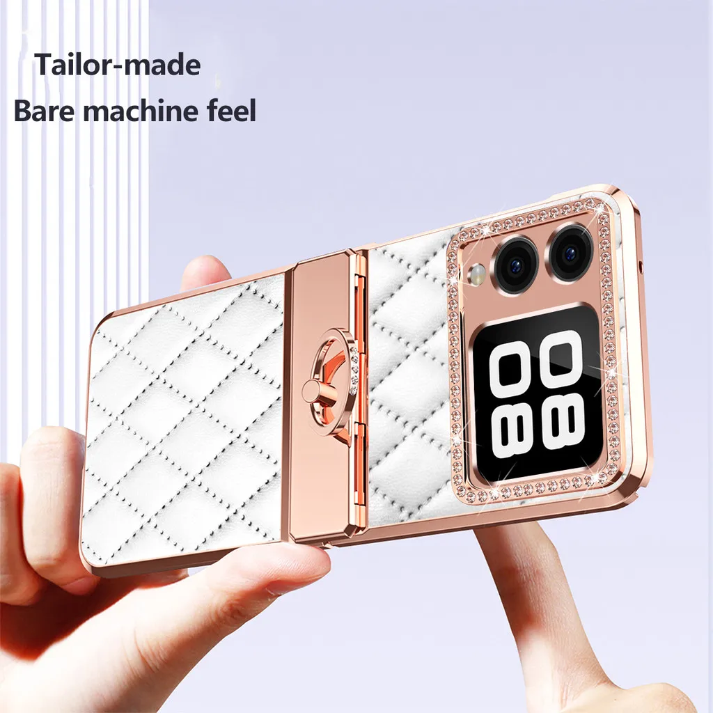 Luxury Ring Buckle Holder Leather Diamond Case For Huawei Nova Flip Shockproof Phone Cover