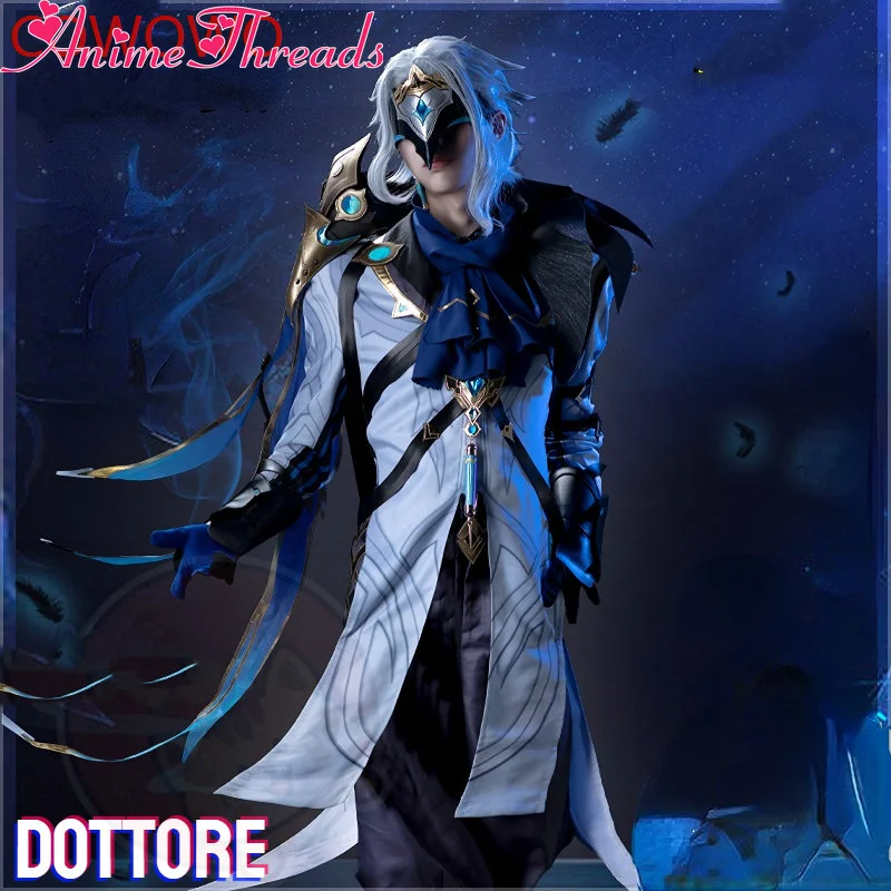 THREAD Game Genshin Impact Dottore Cosplay Costume Game Cos 2rd Eleven Fatui Harbingers The Doctor Costume and Cosplay Wig