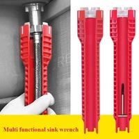 14 In 1 Faucet Sink Wrench Pipe Wrenches Faucet Sink Installer Kit for Bathroom Kitchen Plumbing Repair Installation Hand Tools