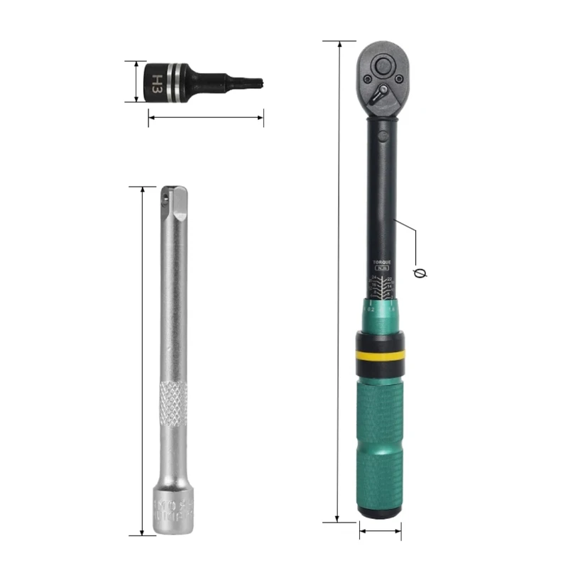 AliExpress ThinkRider Bicycle Torque Wrench Set 1/4" 2-24Nm Dual Direction Bike Allen Key Tool Socket Spanner Pro Motorcycle Repair Kit