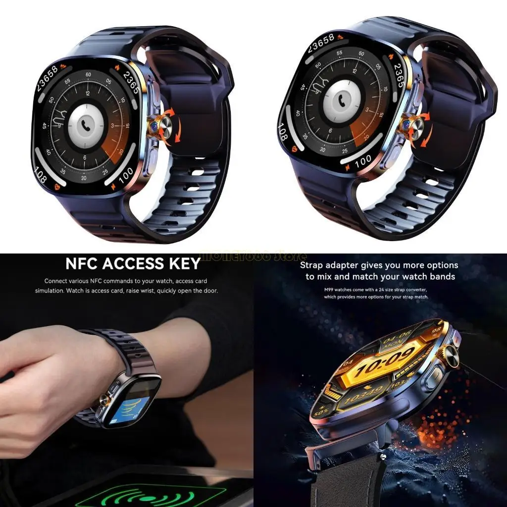 F62C ساعة ذكية من الألومنيوم والبلاستيك بشاشة 2.4 بوصة ومكالمات خلوية مستقلة وتتبع نشاط متعدد الوظائف