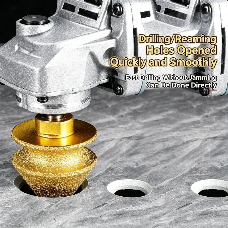 【L】4 In 1 Diamond Chamfering Drill Bit Sharp Abrasive Surface Multipurpose Perfect For Tile Stone Drilling Grinding Work