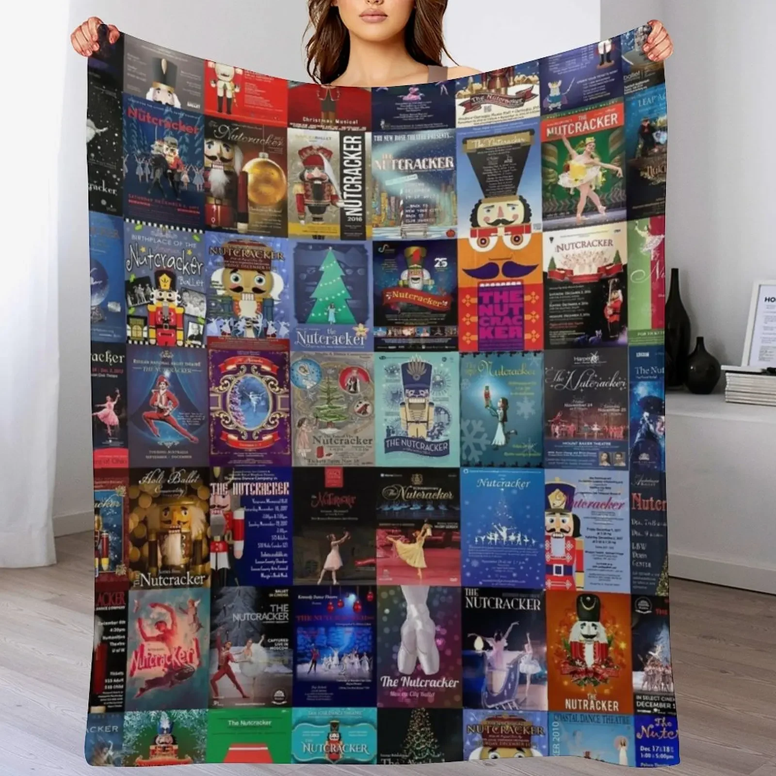 

Nutcracker Ballet Throw Blanket Sofa Quilt Softest Single Decorative Sofa Blankets