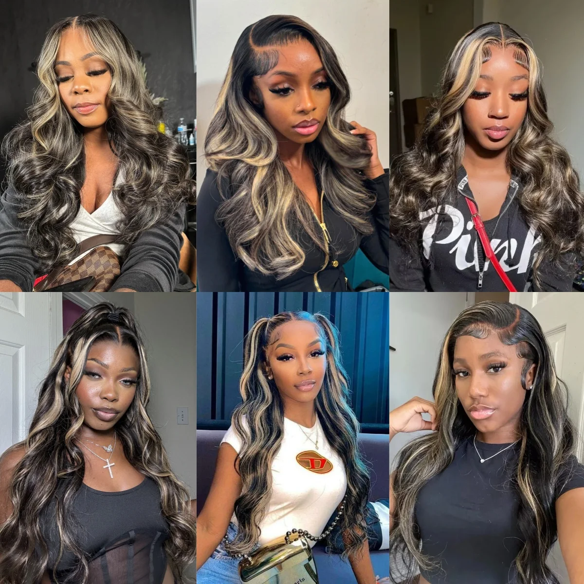 Blonde Highlight Wig Human Hair 13X4 13x6 Body Wave Lace Frontal Human Hair Wigs Pre plucked 5x5 Lace Closure Wig Human Hair