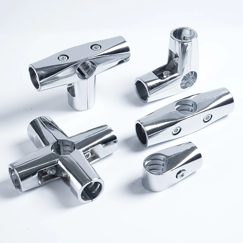 Aluminum alloy 25mm Pipe Connector Landing Airing Rack Tube Joint Cabinet Frame Fastener for Stainless Steel Pipe Fixed Fittings