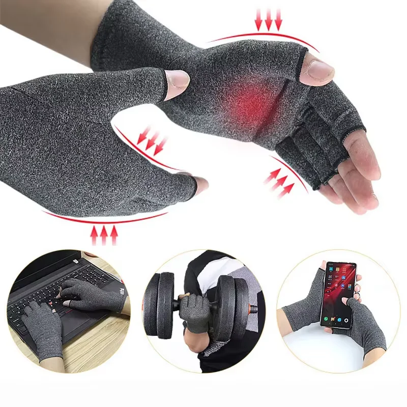 1 Pair Compression Arthritis Gloves Wrist Support Practical Stimulating Circulation Gloves Daily Activity Health Care Accessory