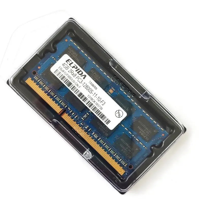 ELPIDA RAMs DDR3 4GB 1600MHz Memória portátil ddr3 4GB 2Rx8 PC3-12800S 1.5V SODIMM 204PIN