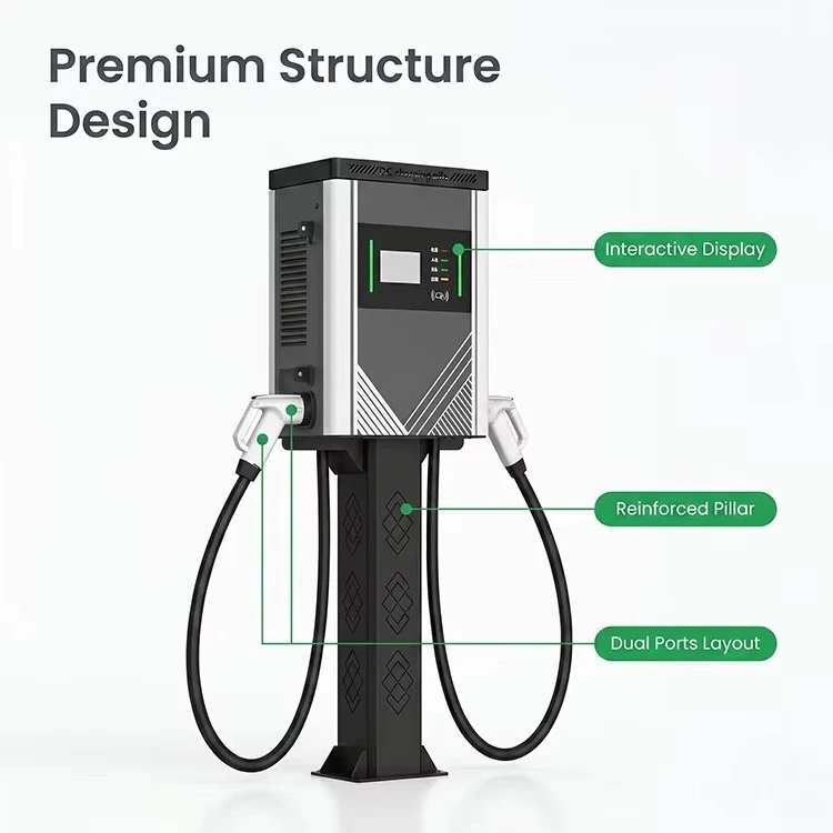 WKN 40KW  AC Charging Pile for Electric Vehicles 80A Output 380V Input New Home Use Wall-Mounted Gbt Interface