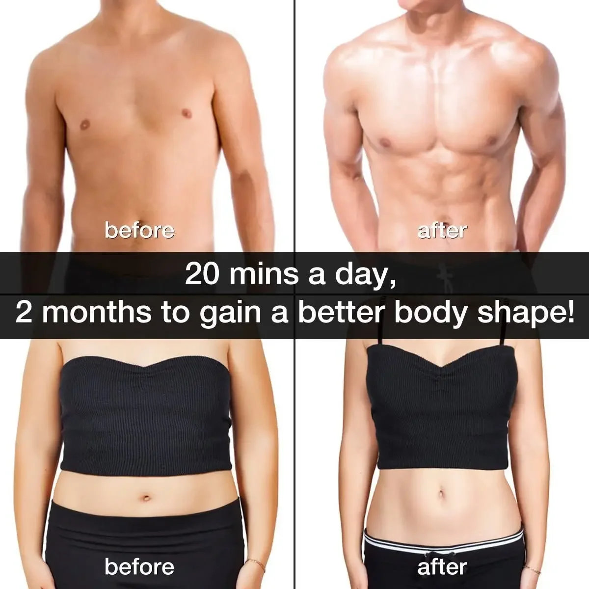 Body Fitness EMS Trainer ABS Muscle Stimulator, Weight Loss Abdominal Trainers for Abdomen/Arm/Leg Training Men and Women