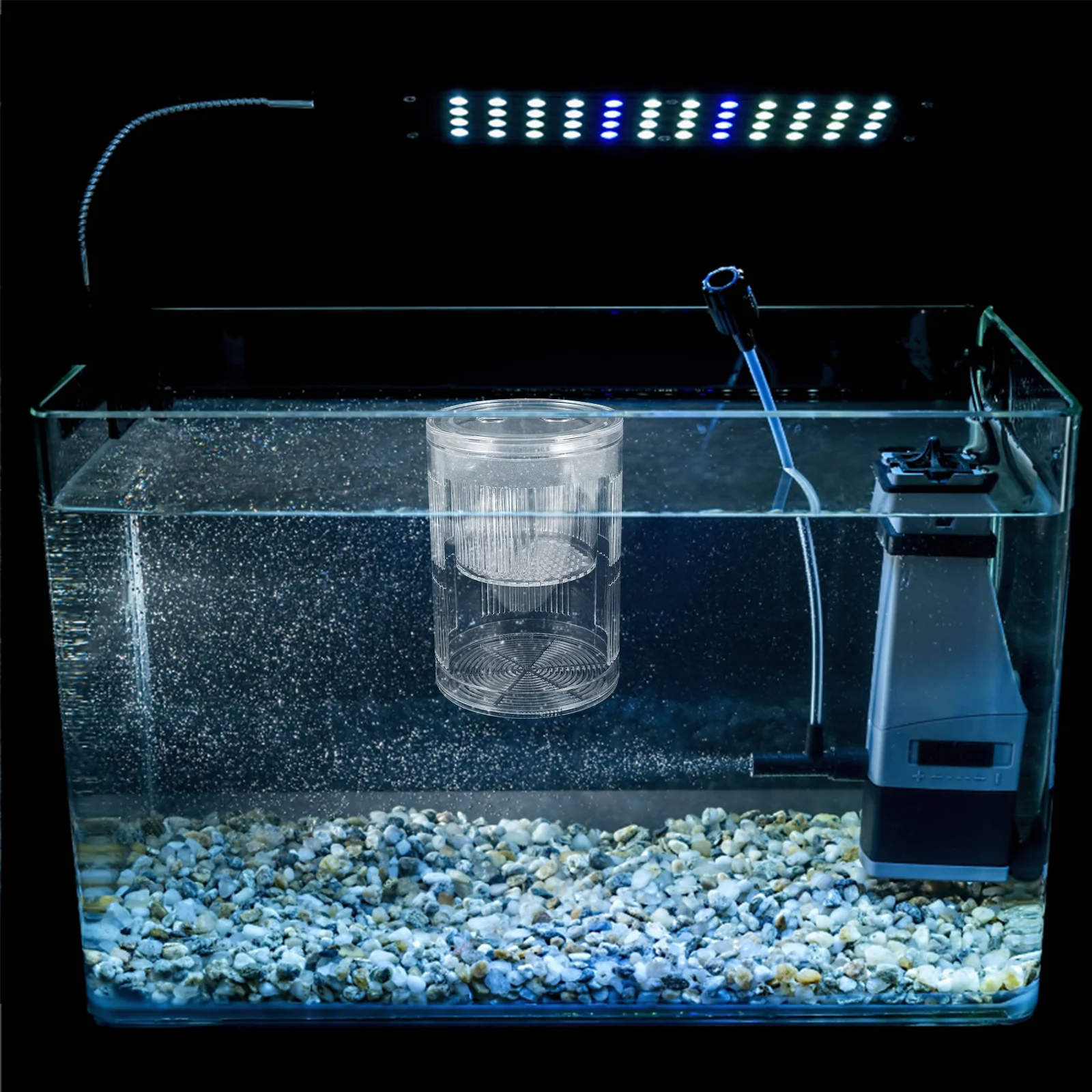 

Floating Fish Breeding Box Acrylic Isolation Chamber Aquarium Divider Shrimp Hatchery Guppy Betta Saltwater Tank