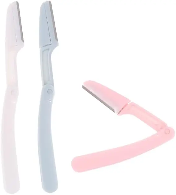 

Curved Eyebrow Razors, Non-Slip Stainless Steel Facial Hair Remover for Eyebrow Shaping Grooming